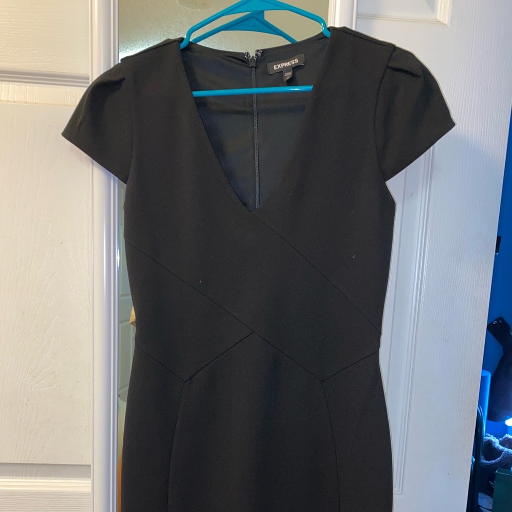 Express | Black V-Neck Dress
